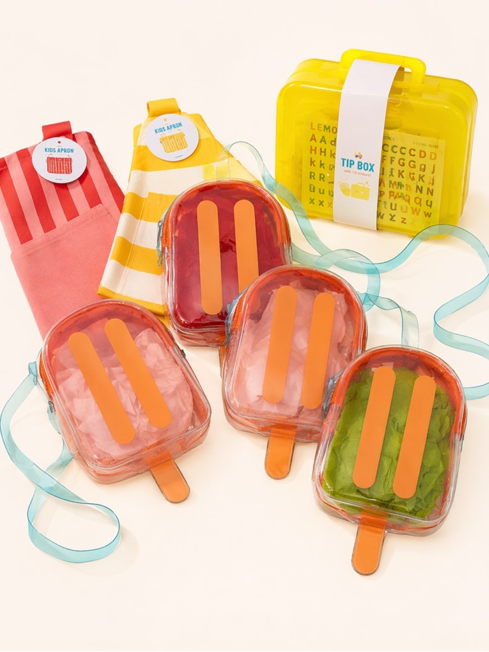 Target Bullseye Lemonade Stand accessories- tip box /aprons /popsicle bags